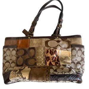 Coach vintage patchwork shoulder bag